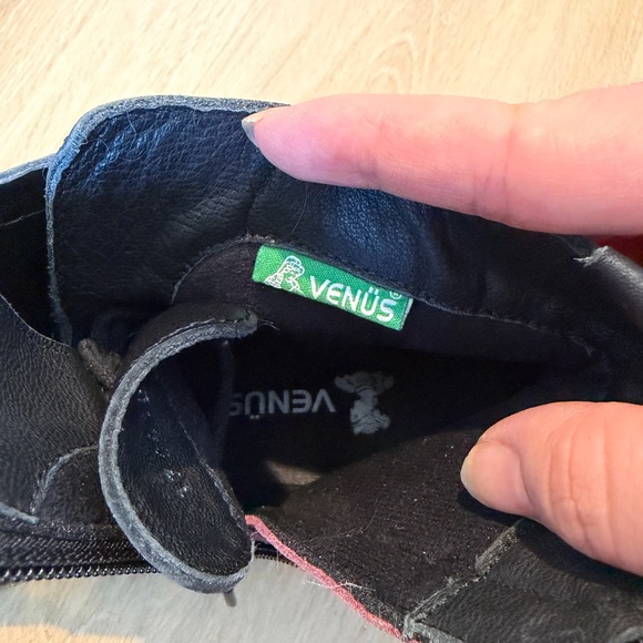 VENUS Black Leather Studded Boots - Picture 6 of 6